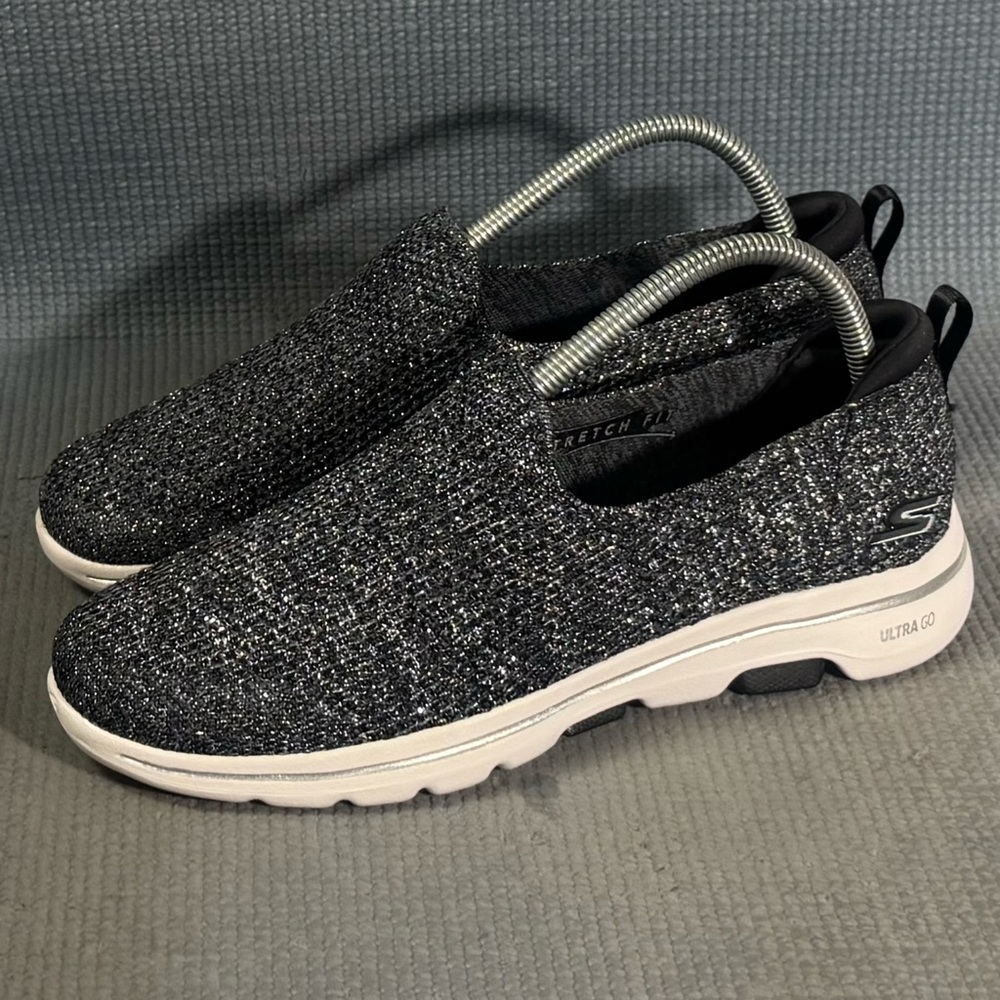 Skechers‎ Women’s Go Walk 5 Wonderful Black Slip On Comfort Shoes Size 8